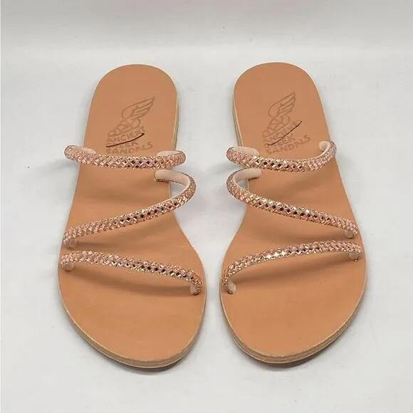 Ancient Greek Sandals Crystal Embellished Strappy Sandals size 37