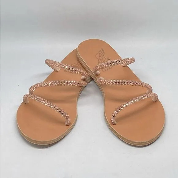 Ancient Greek Sandals Crystal Embellished Strappy Sandals size 37