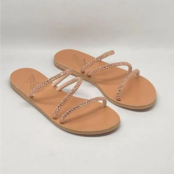 Ancient Greek Sandals Crystal Embellished Strappy Sandals size 37