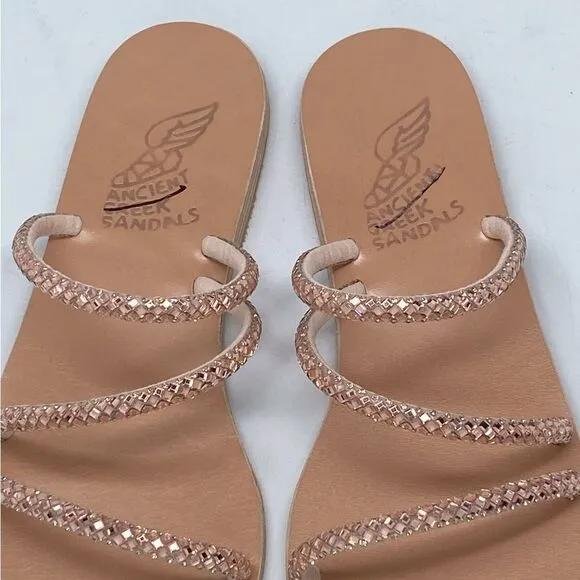 Ancient Greek Sandals Crystal Embellished Strappy Sandals size 37