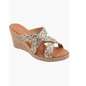 Andre Assous Nedra Wedge Sandals Metallic Multi Women’s 8 Espadrilles Inspired