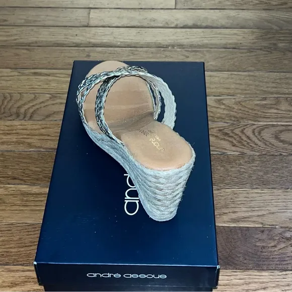 Andre Assous Nedra Wedge Sandals Metallic Multi Women’s 8 Espadrilles Inspired