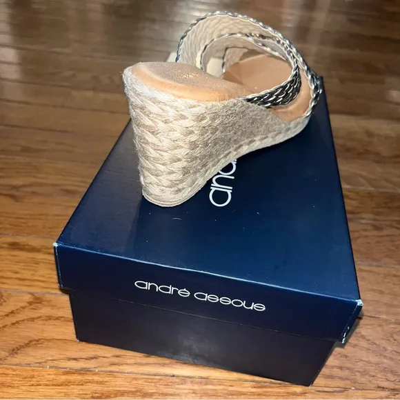 Andre Assous Nedra Wedge Sandals Metallic Multi Women’s 9 Espadrilles Inspired