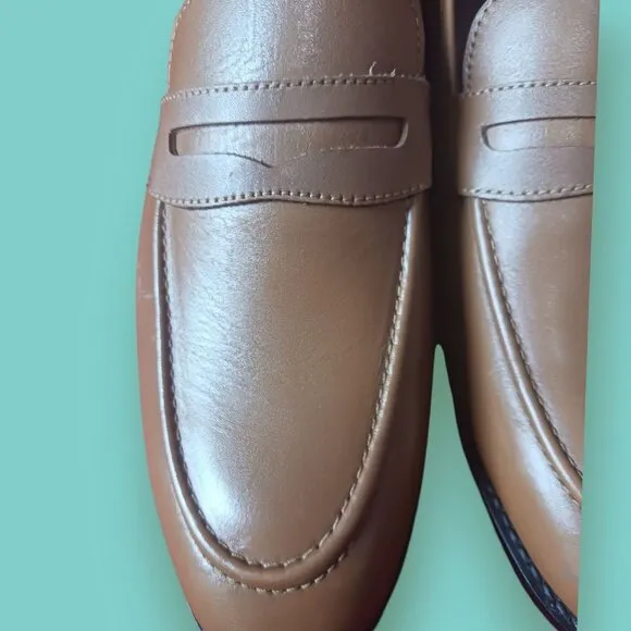 Anthony Veer Essentials Mens Gerry Penny Loafers Walnut Color Size 8.5