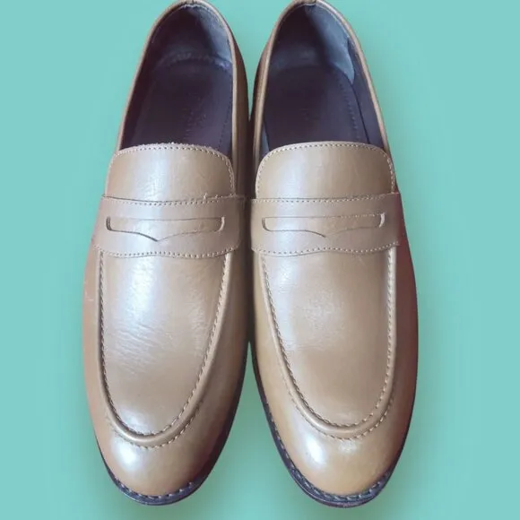 Anthony Veer Essentials Mens Gerry Penny Loafers Walnut Color Size 8.5