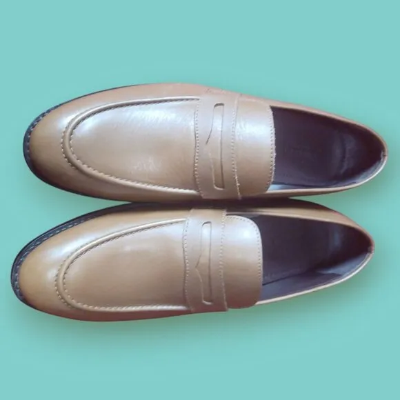 Anthony Veer Essentials Mens Gerry Penny Loafers Walnut Color Size 8.5