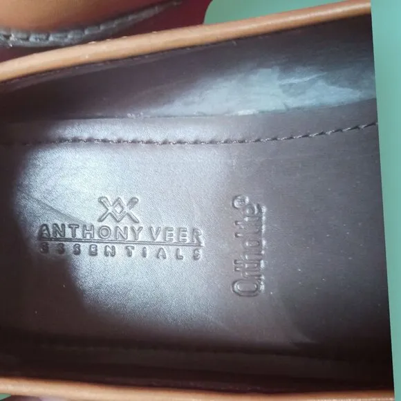Anthony Veer Essentials Mens Gerry Penny Loafers Walnut Color Size 8.5