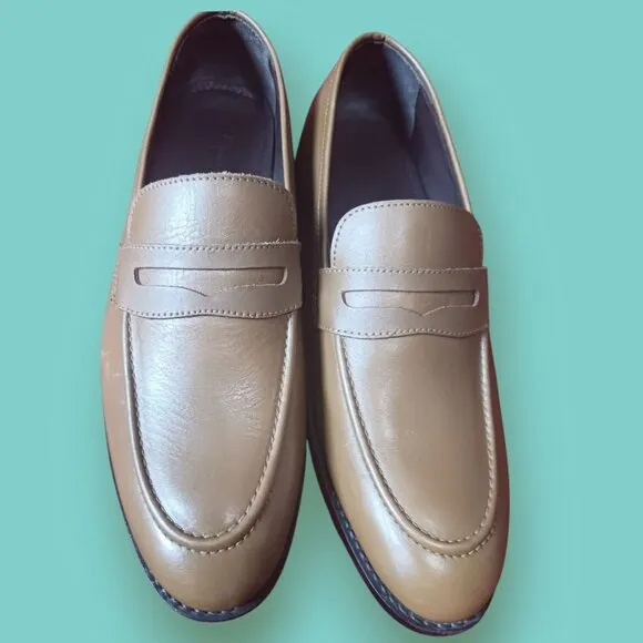 Anthony Veer Essentials Mens Gerry Penny Loafers Walnut Color Size 8.5