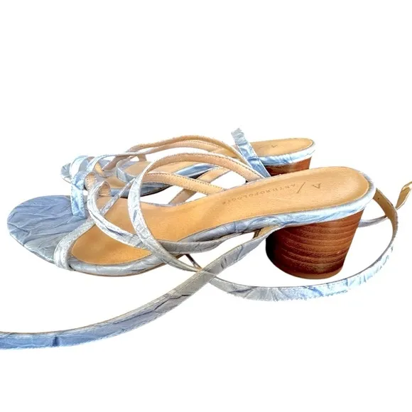 Anthropologie Blue Sandals size 8.5