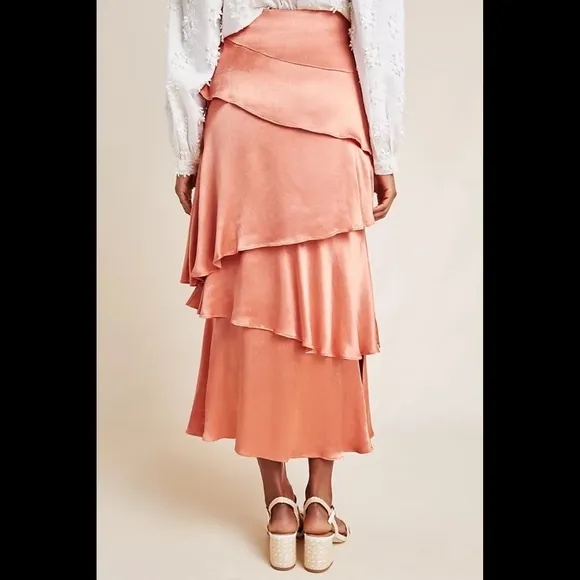 Anthropologie Maeve Cassia Tiered Maxi Skirt