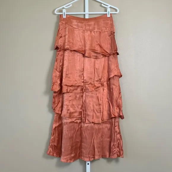 Anthropologie Maeve Cassia Tiered Maxi Skirt