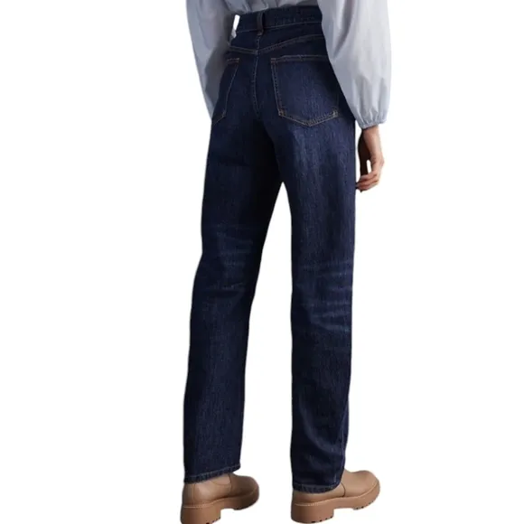 Anthropologie Petite Pilcro Bow Boyfriend Curved Leg Jean Cropped Distressed 28P