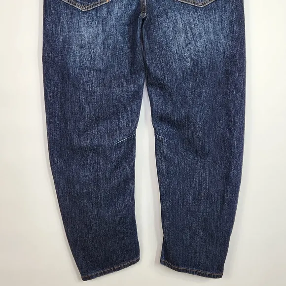 Anthropologie Petite Pilcro Bow Boyfriend Curved Leg Jean Cropped Distressed 28P