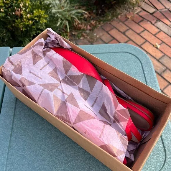 Anthropologie Satin Slingback Flats NIB