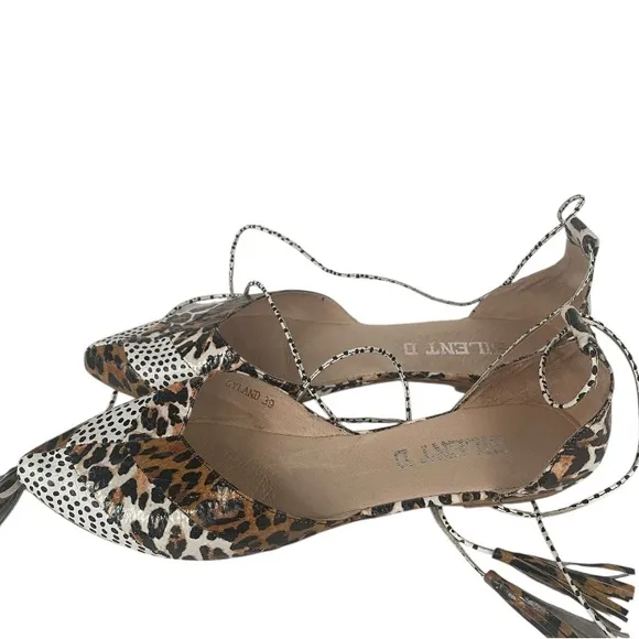Anthropologie Silent D Hyland Ankle-Tie Flats 39 or 8/8.5