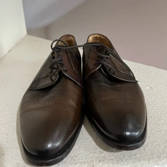 Antonio Maurizi Soft Leather Italian Brown  Dress Business Shoes Loafers Size 42
