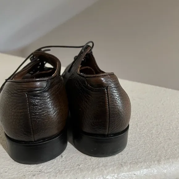 Antonio Maurizi Soft Leather Italian Brown  Dress Business Shoes Loafers Size 42