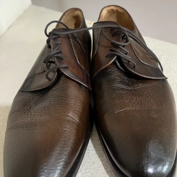 Antonio Maurizi Soft Leather Italian Brown  Dress Business Shoes Loafers Size 42