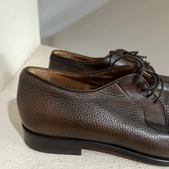 Antonio Maurizi Soft Leather Italian Brown  Dress Business Shoes Loafers Size 42