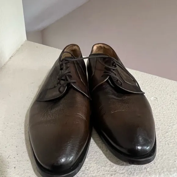 Antonio Maurizi Soft Leather Italian Brown  Dress Business Shoes Loafers Size 42