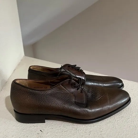 Antonio Maurizi Soft Leather Italian Brown  Dress Business Shoes Loafers Size 42