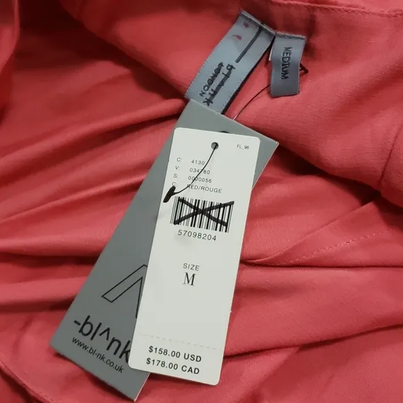 Anyhropologie Red Bl-nk Shelley Cocktail Dress