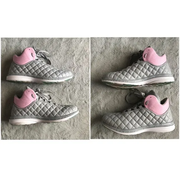 APL Lusso Quilted Leather High Top Sneakers Gray