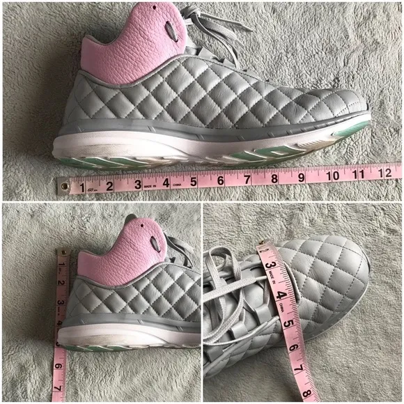APL Lusso Quilted Leather High Top Sneakers Gray