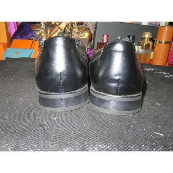 Apt. 9 Kingman Men's Black Leather Loafers Slip On Dress Career Shoes size 13