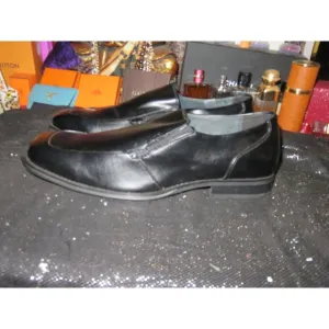 Apt. 9 Kingman Men's Black Leather Loafers Slip On Dress Career Shoes size 13