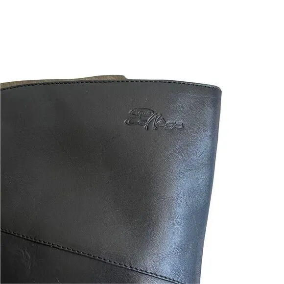 Aqua College Black Insulated Waterproof Tall Winter Boot Square Toe Heel 8.5