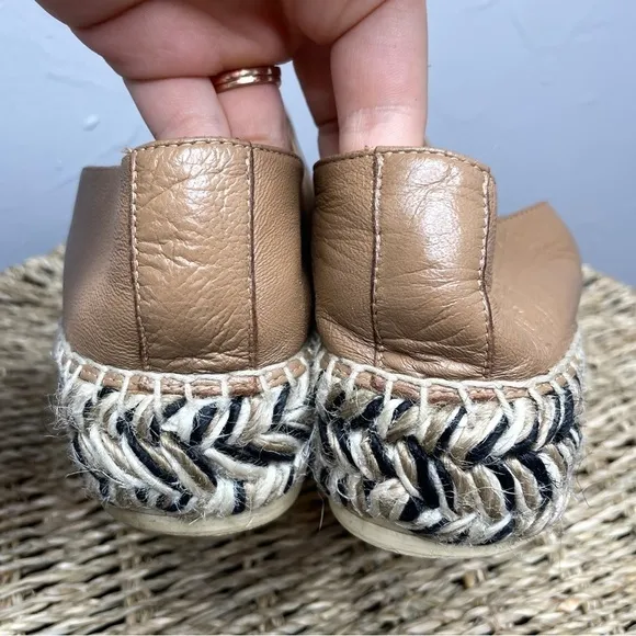 AQUATALIA Jen Tan Leather Platform Slip On Espadrilles