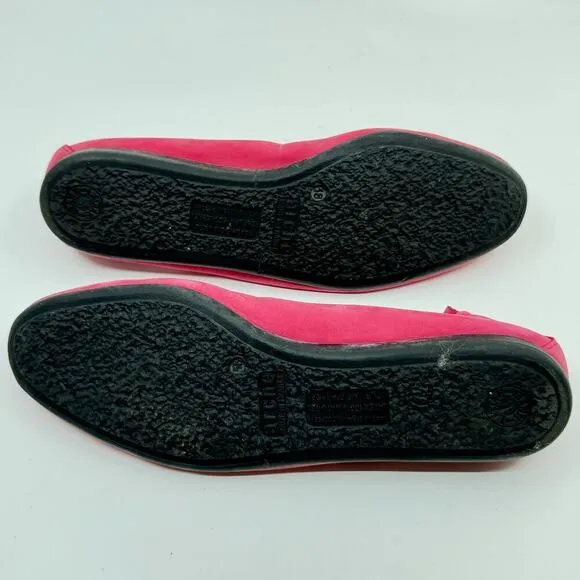 ARCHE Laius Ballet Flats in Nubuck Leather - Raspberry Pink