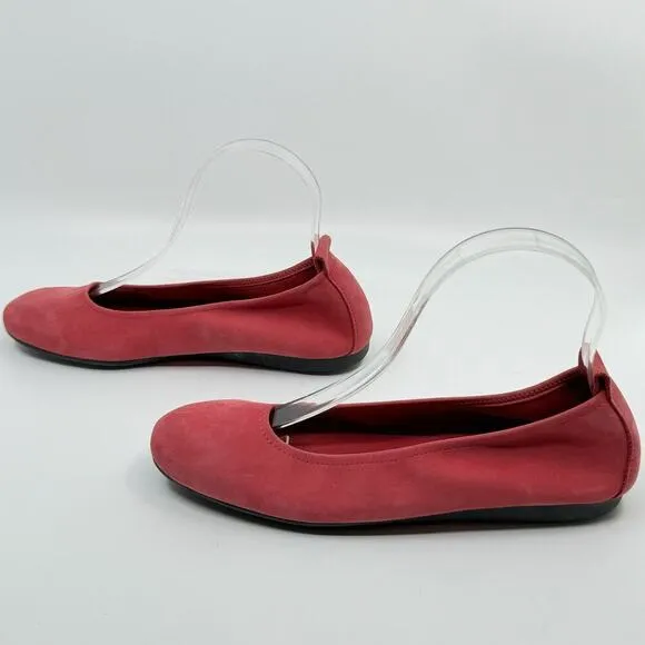 ARCHE Laius Ballet Flats in Nubuck Leather - Raspberry Pink