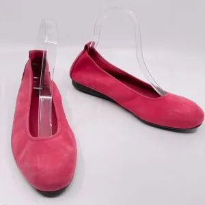 ARCHE Laius Ballet Flats in Nubuck Leather - Raspberry Pink