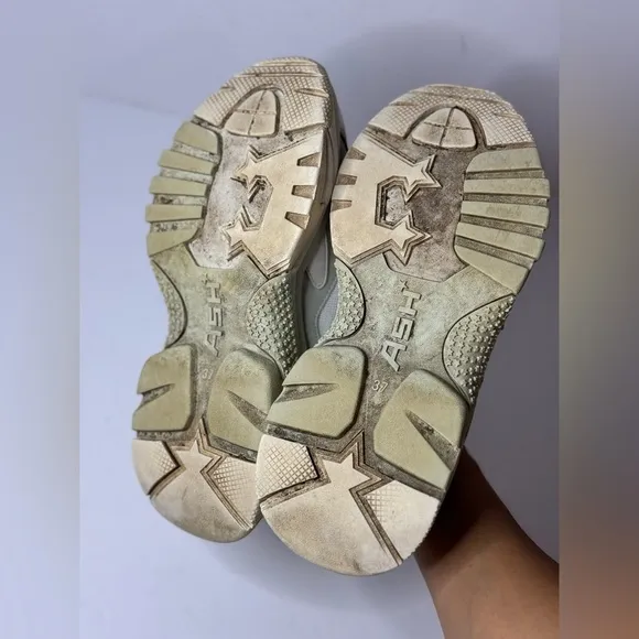 ASH Addict 12 Low-Top Sneakers Size 37 White Multi Color