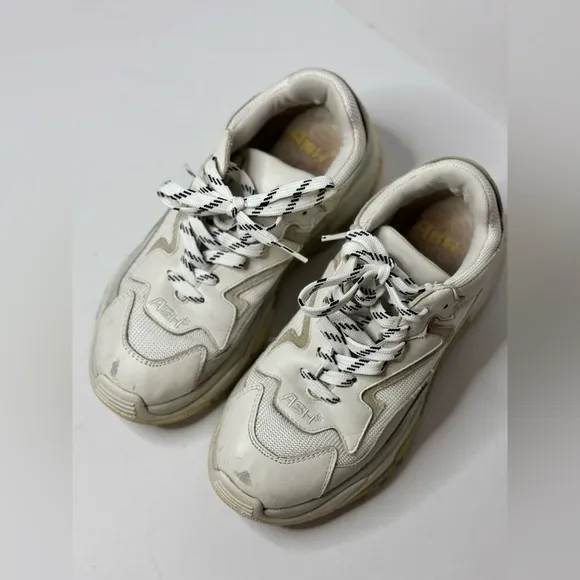 ASH Addict 12 Low-Top Sneakers Size 37 White Multi Color