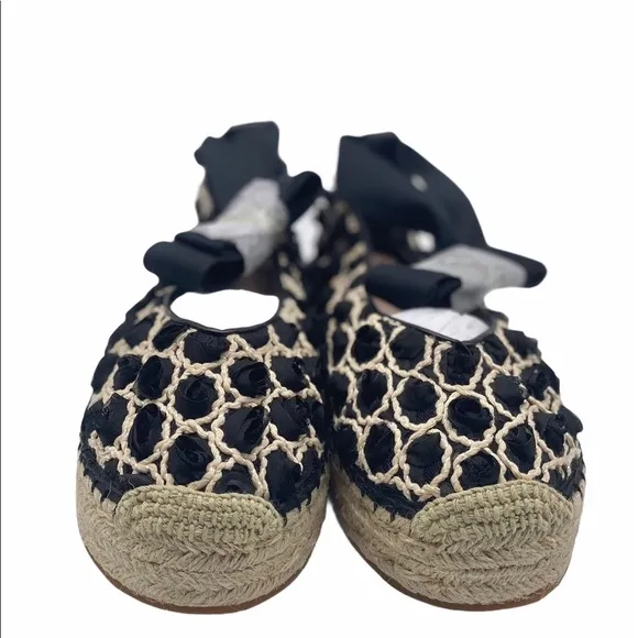 AVEC LES FILLES NIB Georgie Lace Up Espadrilles Flats