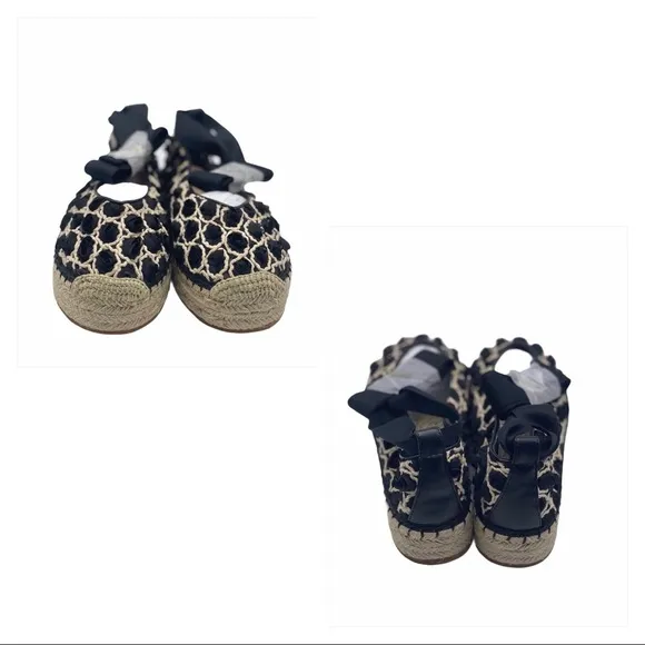 AVEC LES FILLES NIB Georgie Lace Up Espadrilles Flats