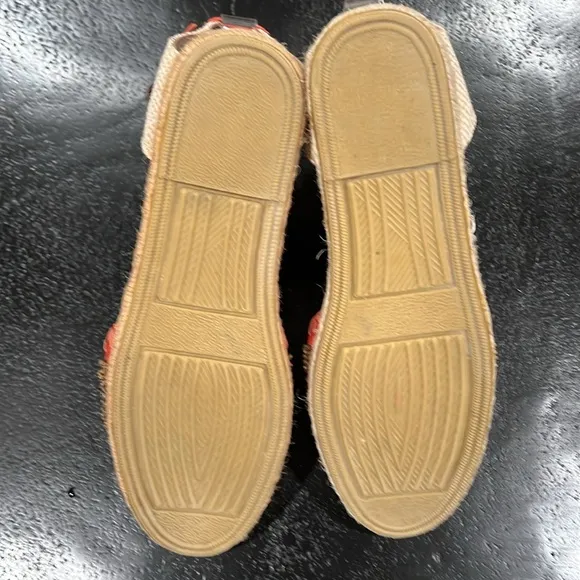 Bacio 61 Anthropologie Beaded Ankle Strap Espadrilles Size 7.5
