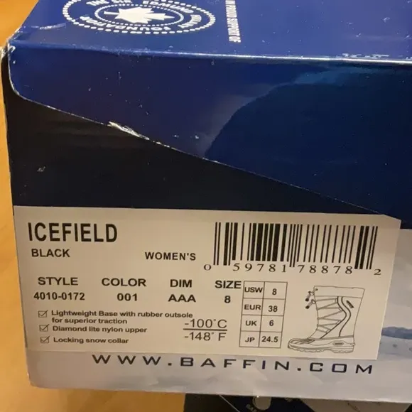 Baffin “Icefield” Winter Boots - NWT