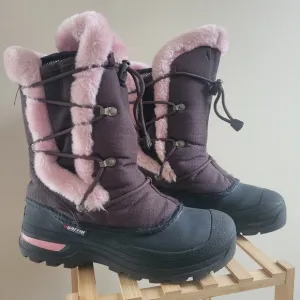 Baffin Melody Insulated Boots Brown and Pink Big Girls Size 7
