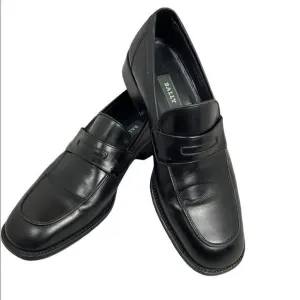 Bally Black Leather Penny Loafer Like New Condition Made in Italy Size 8