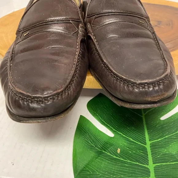 BALLY Mens Classic Leather Penny Loafers