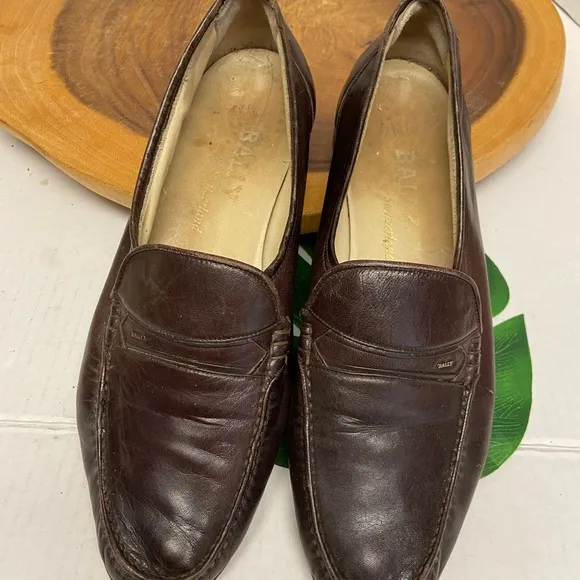BALLY Mens Classic Leather Penny Loafers