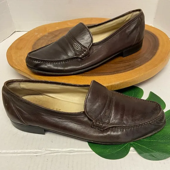 BALLY Mens Classic Leather Penny Loafers