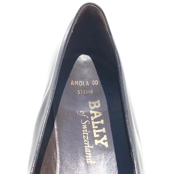 Bally Of Switzerland Men's Dress Shoes Size 7.5 F Tassel Loafers Black Leather