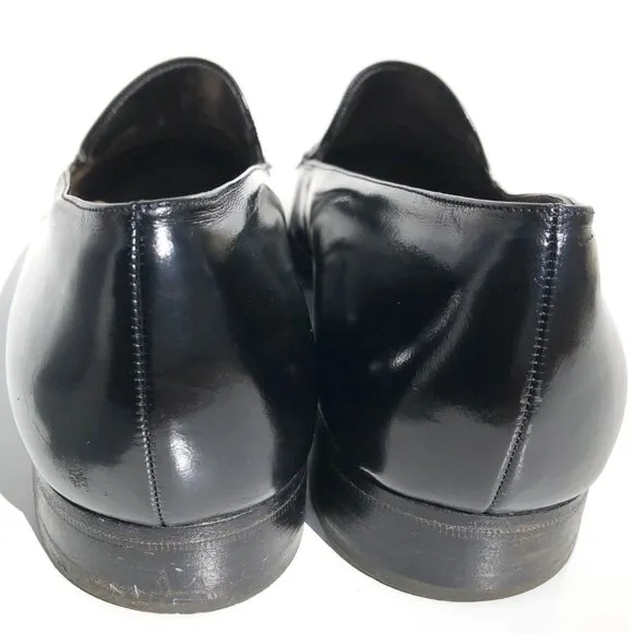 Bally Of Switzerland Men's Dress Shoes Size 7.5 F Tassel Loafers Black Leather
