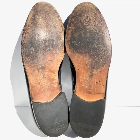 Bally Of Switzerland Men's Dress Shoes Size 7.5 F Tassel Loafers Black Leather