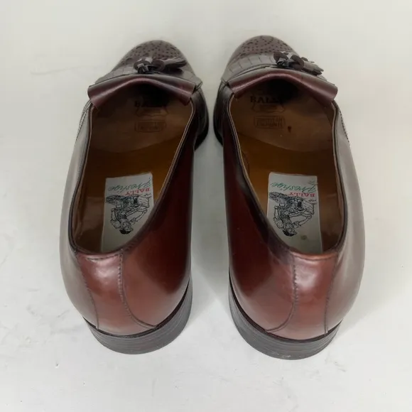 Bally Prestige 712 Richfield Brown Lether Loafers Tassel Shoes Men Sz UK 6 US 7